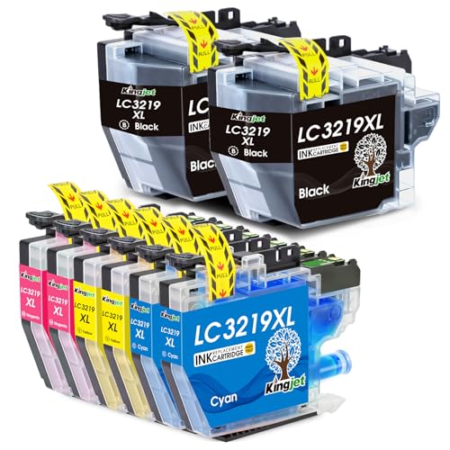 KINGJET LC3219XL Cartouches d'encre Compatible avec Brother LC3217 3219XL pour Brother MFC-J5330DW...