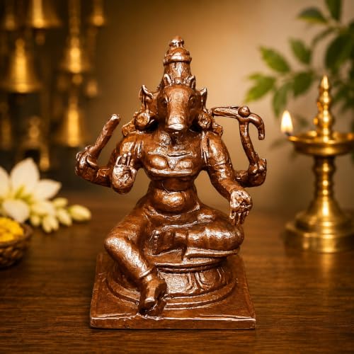 Image of Goddess Varahi Murti Copper Idol - 1.5 in - Pack of 1