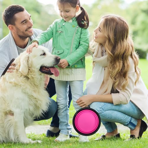 Faltbarer Hundenapf 2 Stück Hundenapf Faltbar Wassernapf Tragbarer Hund Futternapf Haustier Reisenapf für Katzen, Hunde und Haustiere für Wasser und Futter (350ml)
