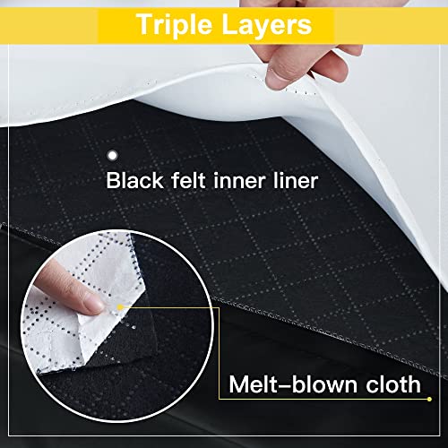 NICETOWN Lower PM2.5 Particles Sound Blocking Curtains for Nursery, Full Blackout Curtains Thermal Insulated Drapes, Sound Barrier Privacy Panels for Kicthen/Cafe (Black, 42" Wide x 63" Long) - image 8