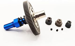 Steel 91T 48DP Spur Gear Slipper Clutch Set Differential Gear and 21T 19T 17T Pinions Gear Set ARA311030 for Arrma Senton MEGA 550 Granite MEGA 550 Typhon MEGA 550 Upgrade Parts (Dark Blue)