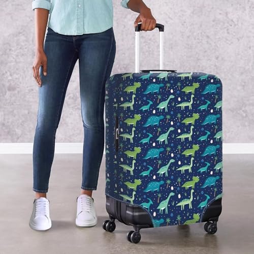 Dinosaurs Trees Pattern Luggage Cover 18-32Inch,Personalized Suitcase Protective Cover,Suitcase Cover for Boys,Carry on Luggage Cover Gift for Men & Boys4