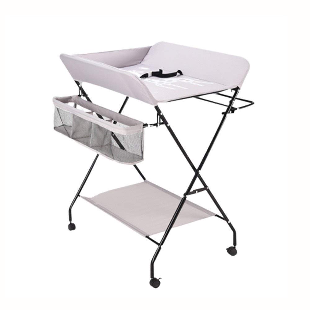 MObyat Baby Fasciatoio,Fasciatoio per Neonati, fasciatoio Multifunzione a Gamba Incrociata per Neonati, Organizer Portatile per Pannolini con Contenitore - fasciatoio a 3 Colori