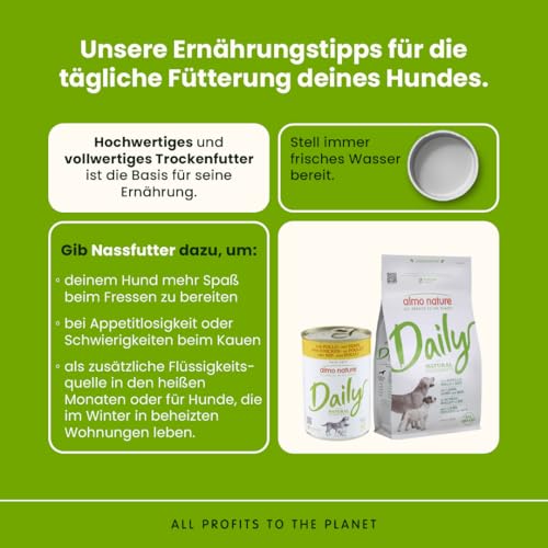 Almo Nature Daily Nassfutter für Hunde mit Huhn- 24er Pack (24 x 400 g)