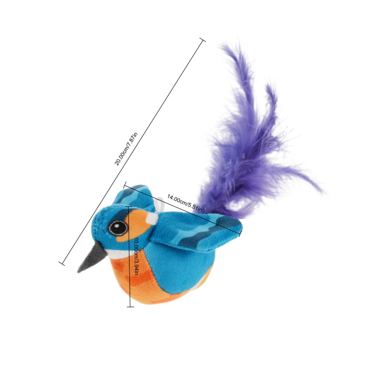 SUPVOX Jouet Oiseau Peluche Gazouillis Baguette à Chat pour Chasse Intérieure Chatons