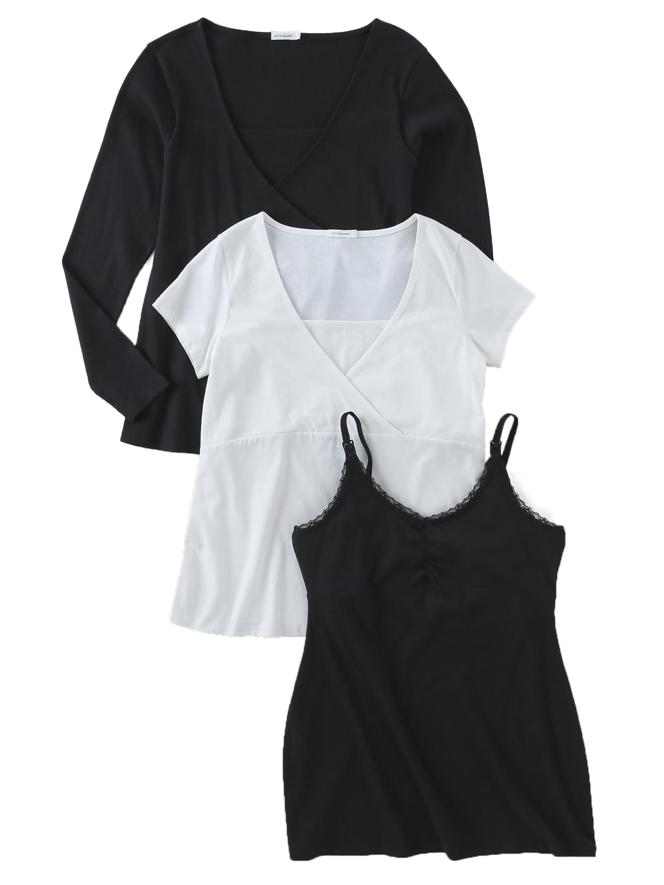 VERTBAUDET Kit 3 Pièces Grossesse Allaitement T Shirts