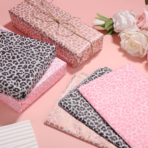 Seidenpapier mit Leopardenmuster, 30 Blatt, Geparden-Druck, 3 Farben, Geschenkverpackung, Seidenpapier für Geburtstag, Hochzeit, Party, Kunst, Bastelbedarf
