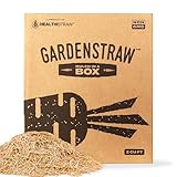 HealthiStraw GardenStraw Mulch Box, 2 cu ft (10 lb) – All-Natural, Sustainable Wheat Straw for Gardens, Lawn Seeding – Water-Conserving – Cleaned, Zero Plastic Package