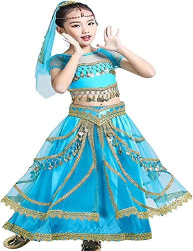 ベリーダンス　衣装　スカート　オリエンタル HWBZSZY] ガールズベリーダンストップスカート5ピースキット