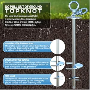   Dog-Tie-Out-Stake-for-CampingDog-Runner-for-Yard360-Swivel-Dog-RunUse-Any-Dog-Tie-Out-Cable-or-Yard-Leash-Suitable-for-Large-Dogs-Up-to-200-LBS-Outdoor-Camping