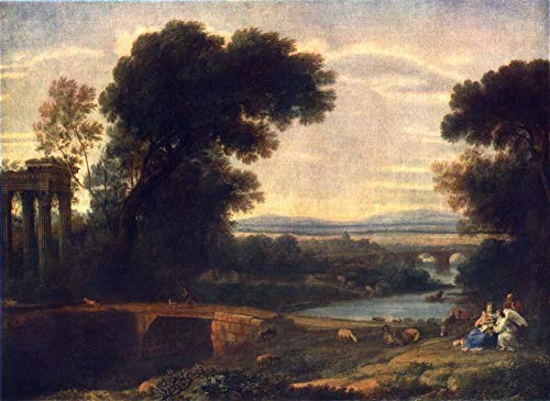 Peinture Claude Lorrain pour habiller un grand mur vide de salon