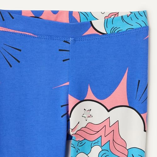 Image of Amazon Essentials Girls' Cotton Stretch Leggings, Multipacks