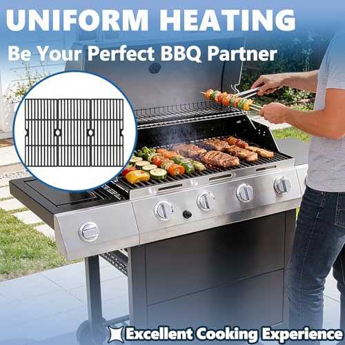 Image of SafBbcue Cooking Grates for Charbroil Advantage 463343015 463344015 463344116 4 Burner Grill Replacement Parts, Grill Grids for Char-Broil 463371116 466642616 Gas2coal 463340516, Replace G467-0002-W1