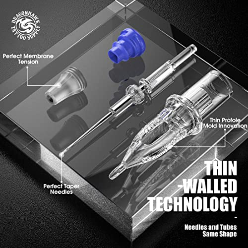 Dragonhawk JIZHEN3 Extreme Tattoo 20Pcs Cartridges Disposable Needles Standard 1201 Round Liner thumb #4