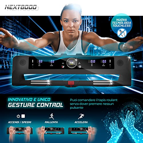 YM Next 8000 Profi Laufband 18 km/h, Gestensteuerung mit Sensoren und Idrive-Run, Klappbar Platzsparend, Große… – Bild 3