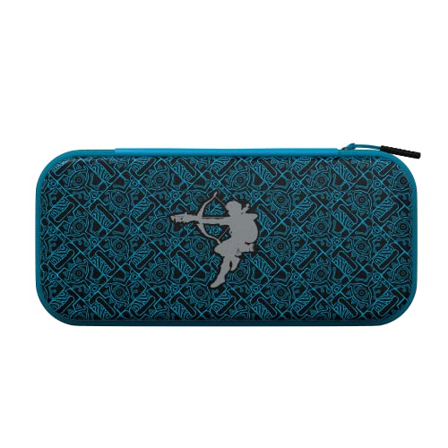 Image of PDP Gaming Officially Licensed Nintendo Switch Slim Deluxe Travel Case - Switch OLED Protective Carrying Case and 14 game holder - Hardshell Protection - Protective Vegan Leather - (Sheikah Shoot)
