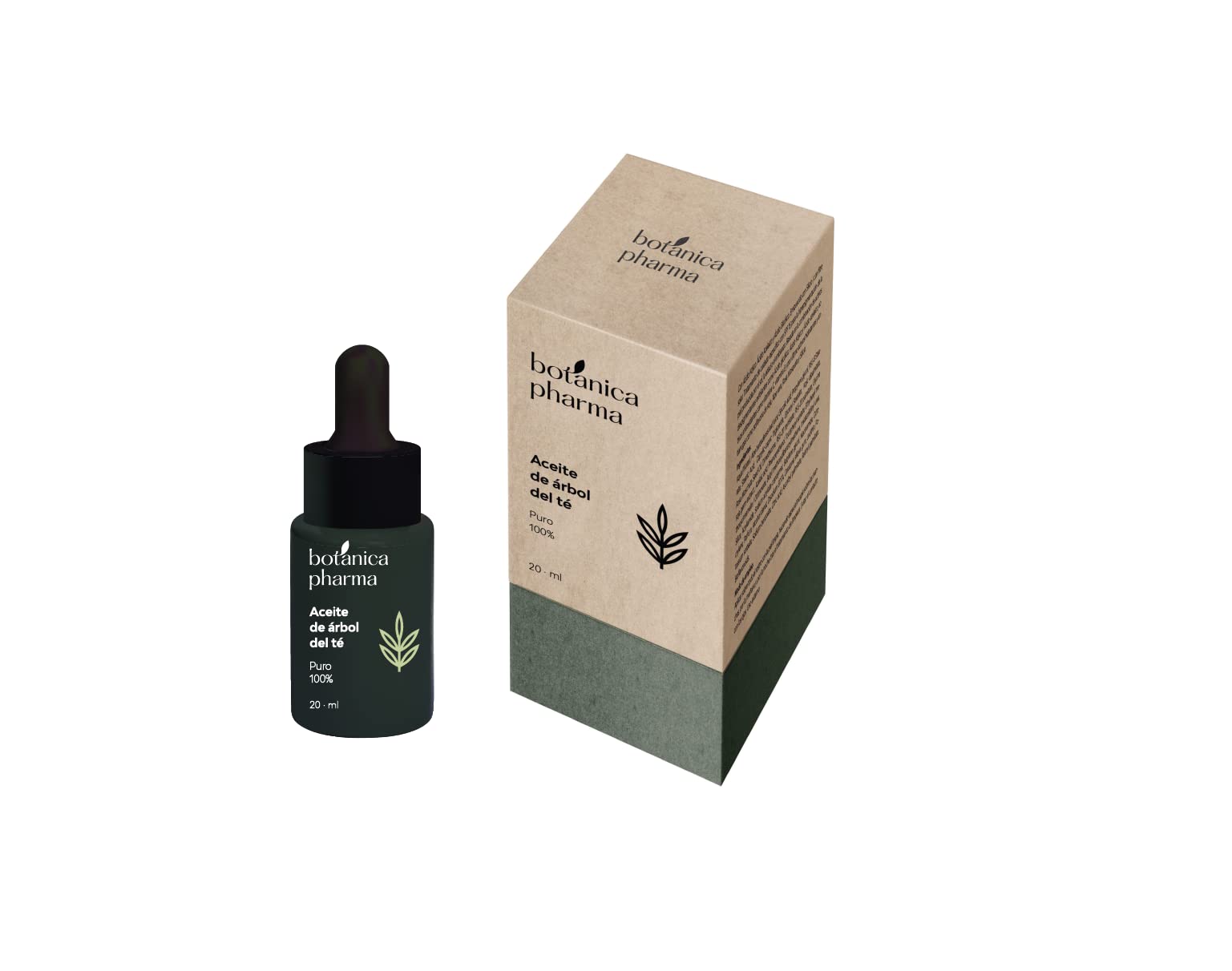 Botanicapharma. Aceite del árbol del té 20 ml. 100% Puro. Formato gotero. Vegano.