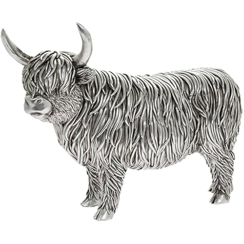 The Leonardo Collection Silver Highland Cow Figurine Cover