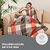 Imetec CaldoPlaid Tartan Festival, Plaid riscaldabile, Morbida coperta elettrica 160x120 cm, Basso consumo, Tecnologia adapto, Dispositivo di sicurezza, Rapido riscaldamento, 6 temperature, Lavabile