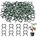 Hongoen 100 Stück Klein Pflanzenclips Grün, Pflanzenclips,Pflanzen Clips,Pflanzen Klammern,Pflanzenclips Für kletterpflanzen,Tonkinklammern,Stabile Klammern Für Kletterpflanzen Befestigung
