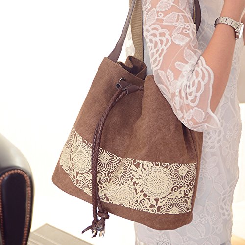 Sacs à main en toile de loisirs et sac seau à bandoulière pour femme