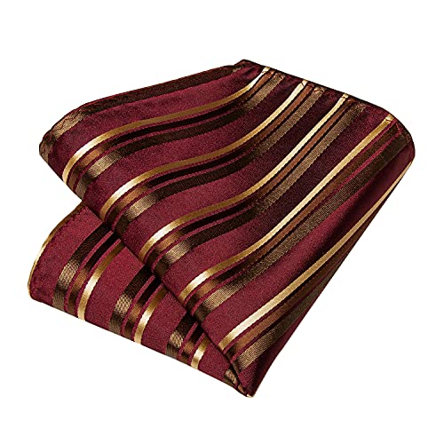 Image of DiBanGu Extra Long Tie for Men 63 inch XL Silk Necktie Set | Pocket Square and Cufflinks, Big and Tall, Jacquard Woven, Gift Box, Paisley /Plaid /Solid /Striped, for Weddinng Party Business