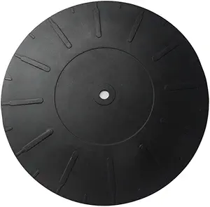 7 inch Turntable Platter Mat Rubber Silicone Turntable Slipmat Pad for All LP Vinyl Record Players Black