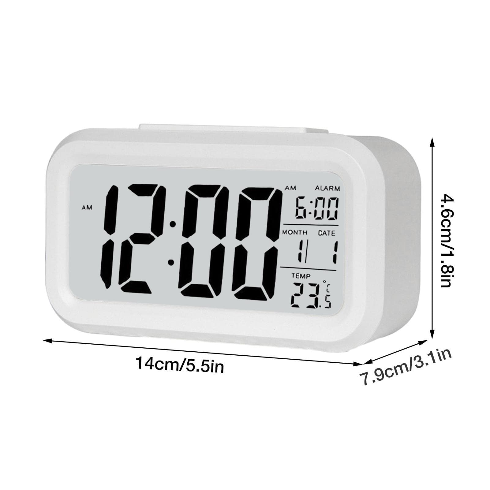 Réveil Numérique WEITING Avec écran HD Extra Large - Affichage Heure/date/température, Contrôle Luminosité Automatique, Silencieux, Piles AAA