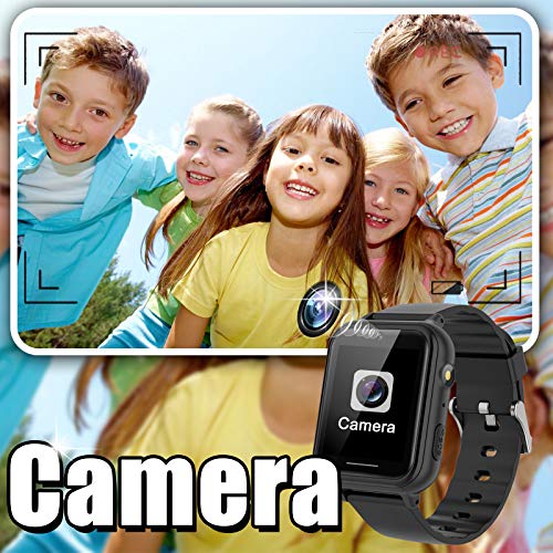 Pthtechus Smart Watch For Kids - Boys Girls Smartwatch With 2 Way Phone Need 2G Sim To Call Sos Games Music Mp3 Player Hd Selfie Camera Calculator Alarm Timer 12/24 Hours For 4-13 Years Old Students #TOP3