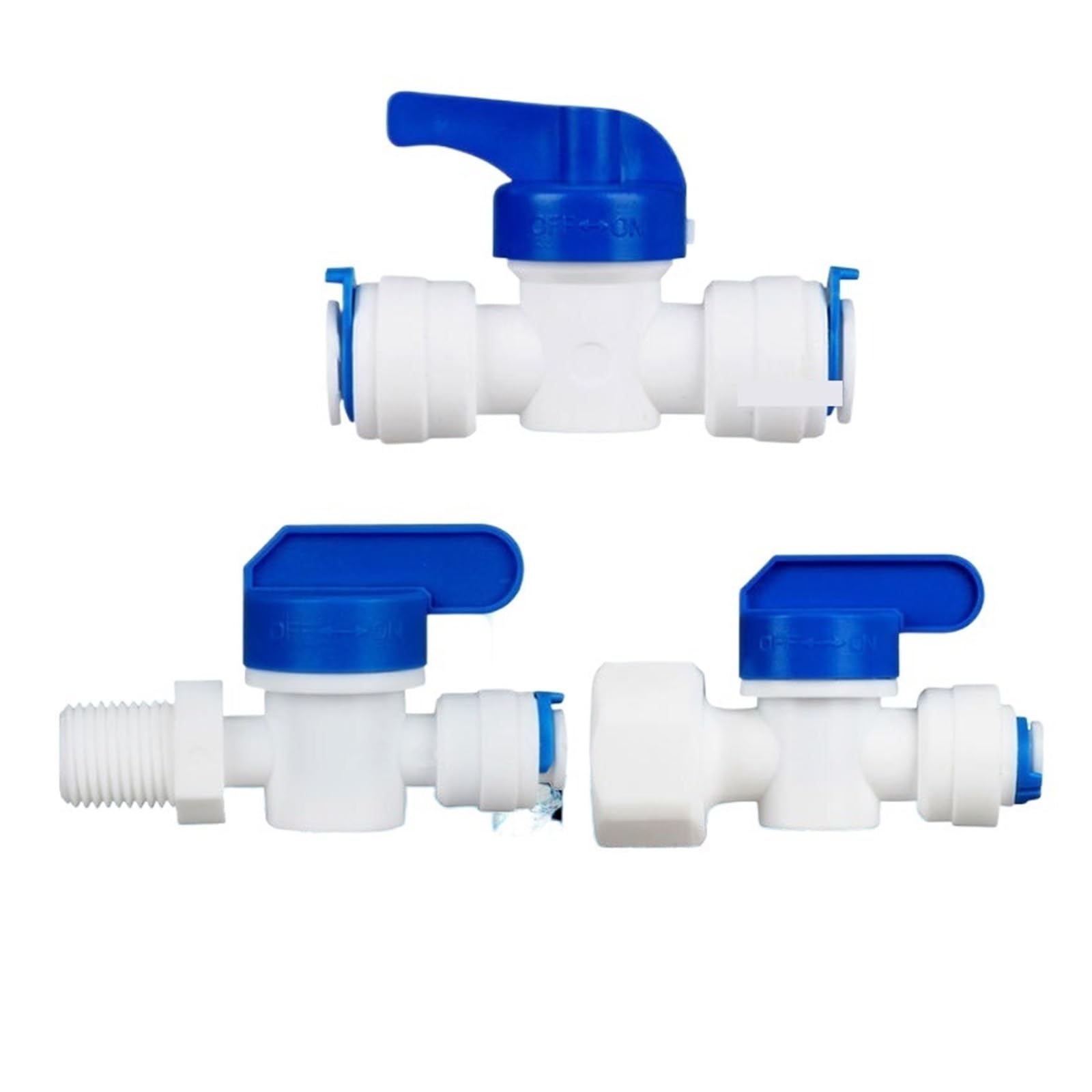 Hyrtefbn Men's Hf-3L8 To 3L8 Elbow Quick Connector Ball Valve Ro Water Straight Plastic Ball Valve 1/4" 3/8" Od Hose Quick Connect 1/2" Fe Reveser Osmosis Aquarium Fitting(Hf-3L8 To 3L8)