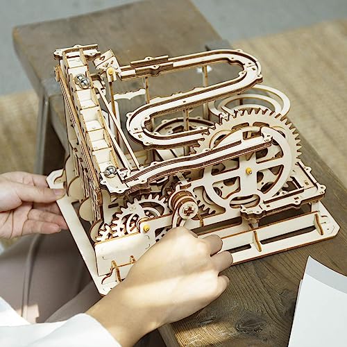 ROKR 3D puzzle in legno tagliato a laser Kit di costruzione fai-da-te Kit di costruzione modello meccanico con Balls (Waterwheel coaster)