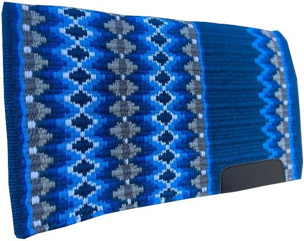 HUMAYL Saddlery Saddle Pad/Blanket for Horses Western Show Horse Saddle Blanket New Zealand Design Handmade Wool Saddle Blanket Top Wool Saddle Pad Regular Size : 34" L x 36" W x 1" inches PAD0388