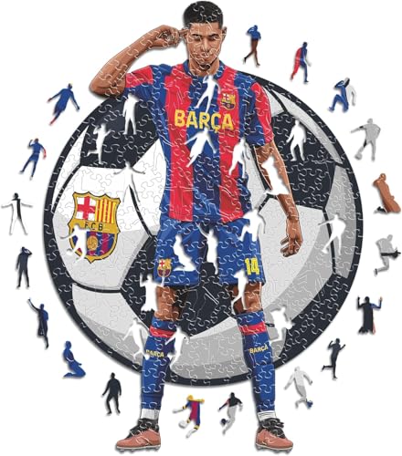 Iconic Puzzles - Barcelona, ​​​​Marcus Rashford, offiziell Lizenziertes Holzpuzzle, 100% nachhaltig, Geschenk für Erwachsene und Kinder… – Ansicht 1