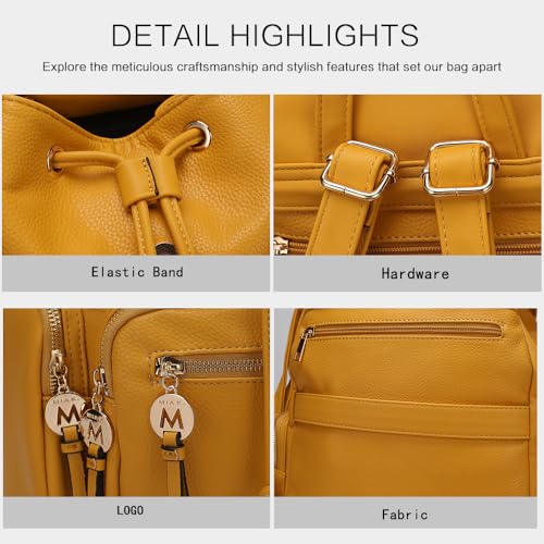 MKF Collection Women Backpack, Vegan Leather Top-Handle Handbag Ladies Daypack Bookbag by Mia k by MKF Collection - Used condition - Image 6
