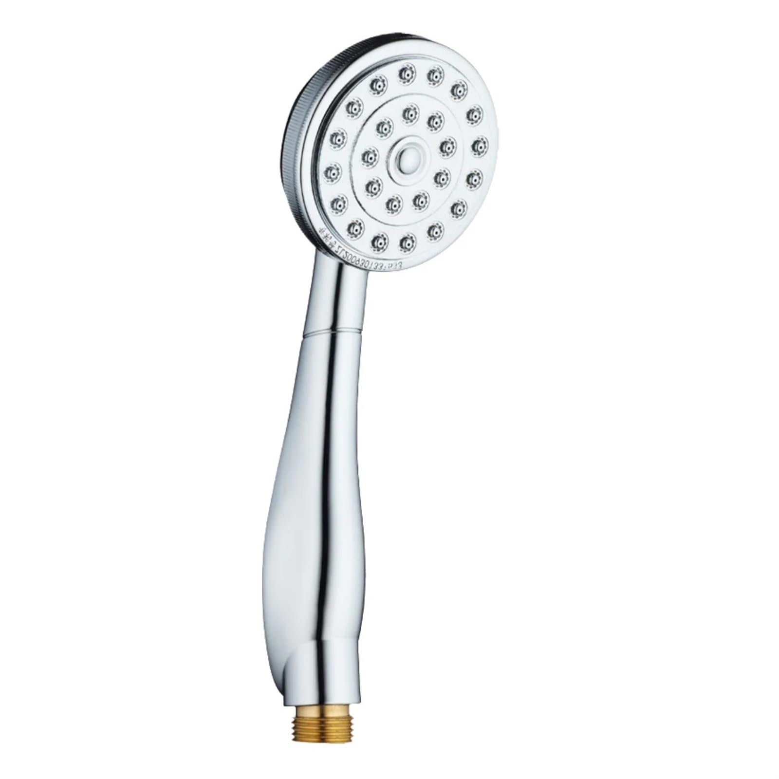 Naqzrxpml Silver Showerhead Copper Handheld Shower Head Booster Water Saving Coarse Hole Silver(Silver Showerhead)