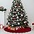 RoundFunny Burgundy Christmas Tree Skirt 48 Inches Neutral Velvet Christmas Tree Skirts Modern Scalloped Edge Xmas Decorations Minimalist Mat for Home Indoor Outdoor Holiday Party Decor