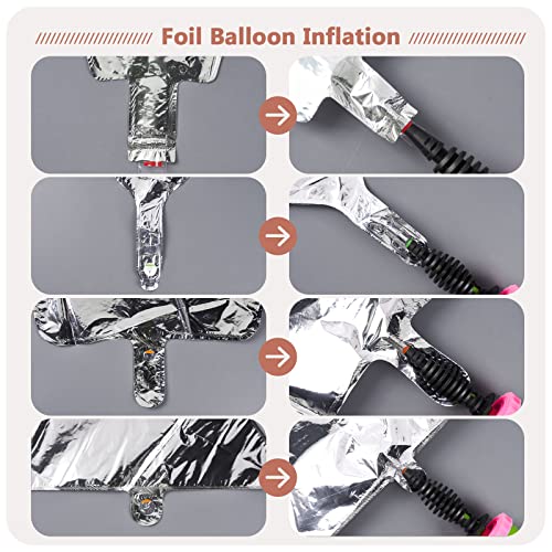 Image of PartyWoo Rose Gold Star Foil Balloons 6pcs Different Sizes Pack of 27 22 Inch Explosion Spike Mylar Balloons for Graduation Wedding Anniversary Bachelorette Engagement Birthday Party Decorations