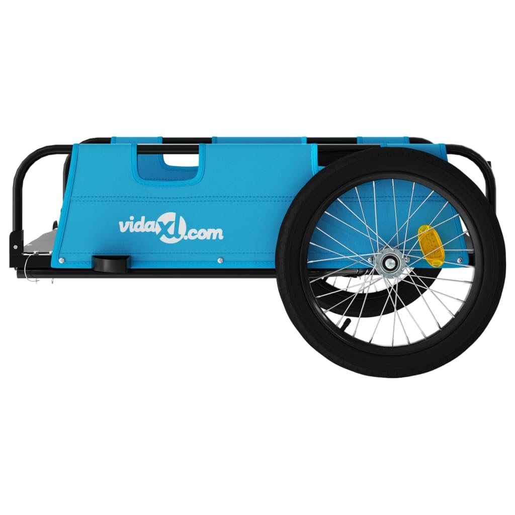 Willood Fahrradanhänger Lastenanhänger Fahrrad Transportanhänger Anhänger Blau Oxford-Gewebe und Eisen 135 x 68 x 38.5 cm