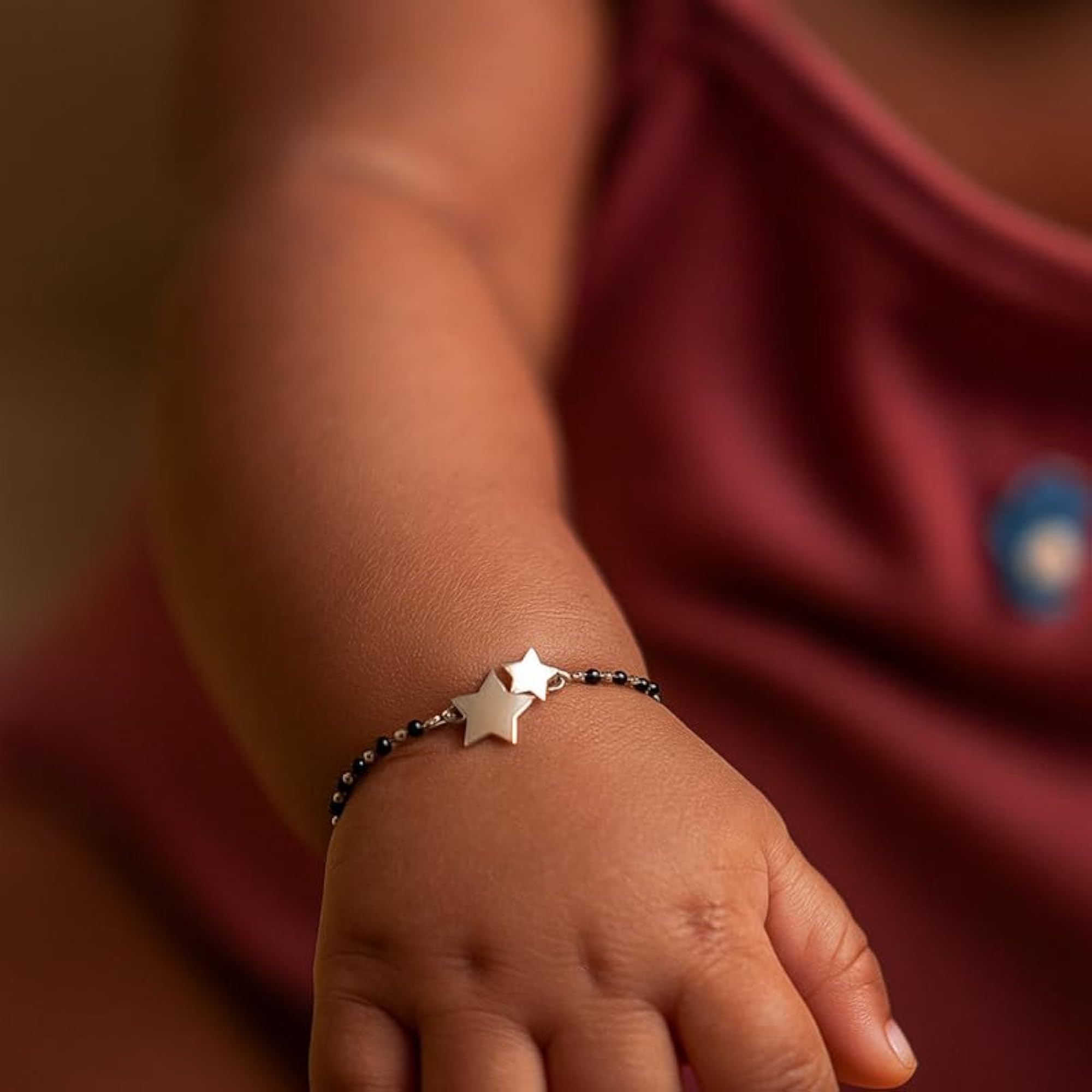 925 Sterling Silver Nazariya Star Bracelet with Beads