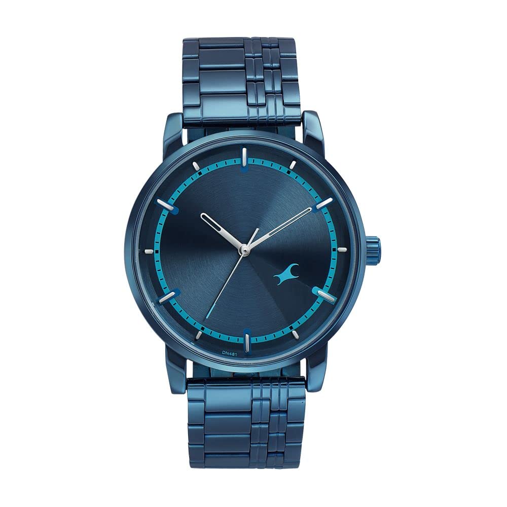 Fastrack Style Up Analog Mens Blue Dial Stainless Steel Strap Watch for Guys-3278QM01 (B0BSFR1248) Amazon Price History, Amazon Price Tracker