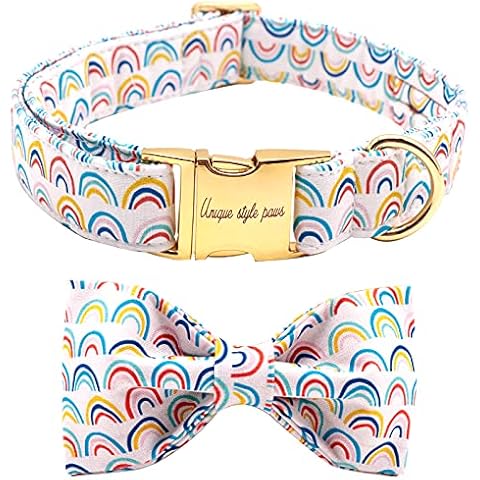 Unique style paws Dog Collar, Pet Collar Dog Bow Tie Gift for Girls or Boys Dogs, Adjustable Dog Collar for Small Medium Dogs Cover