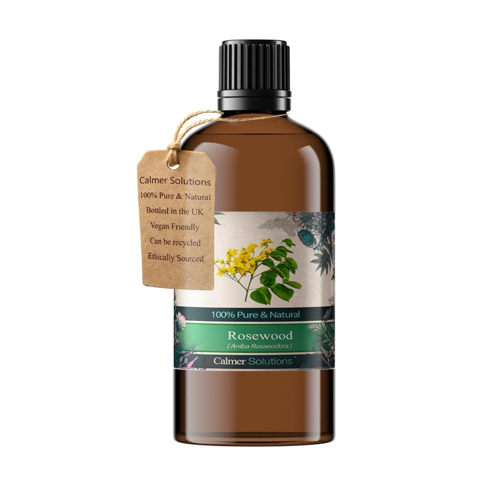 Calmer Solutions Colourless To Pale Yellow Rosewood 100% Pure Essential Aromatherapy Oil 100Ml