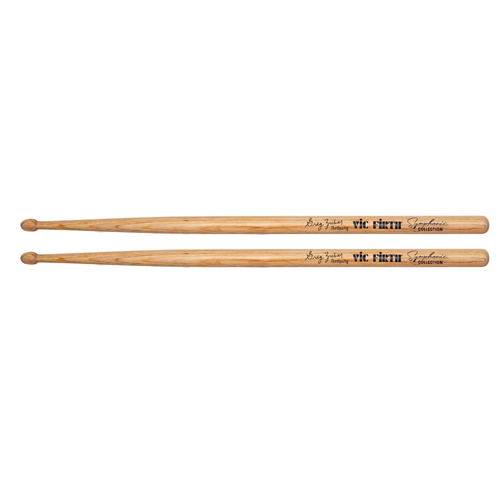 VIC FIRTH - Symphonic Collection SGZN Signature Greg Zuber Nothung - Bacchette per rullante in betulla laccata, Punta ghianda sovradimensionata