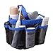 Holiberty Quick Dry Hanging Shower Caddy with 8 Pockets Portable Bath Toiletry Cosmetics Shampoo Soap Organizer Shower Tote for College Dorm Gym Camp Bathroom Shower Caddy Storage Bag with Handle Blue