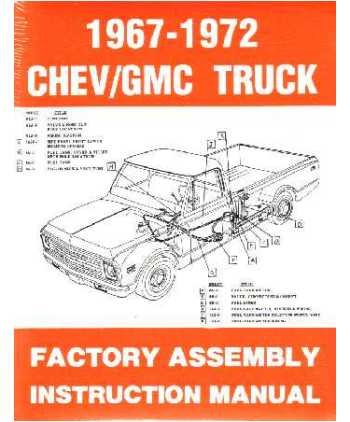 1967 1972 Chevy CK 10-30 - Manual de montaje de camiones ligeros