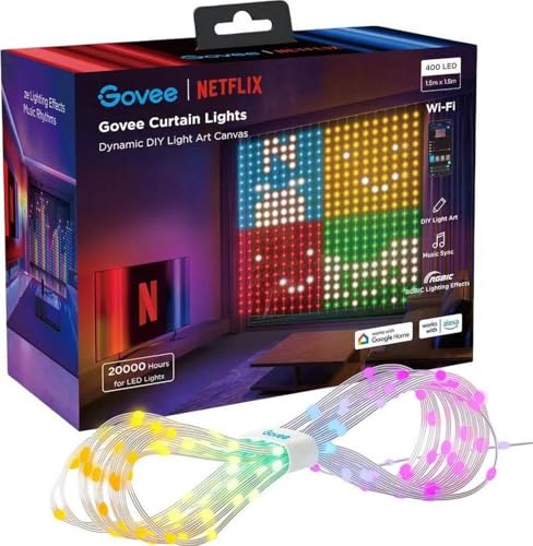 Curtain Light Govee rideau LED WiFi BT à pixels adressables pour motifs personnalisés