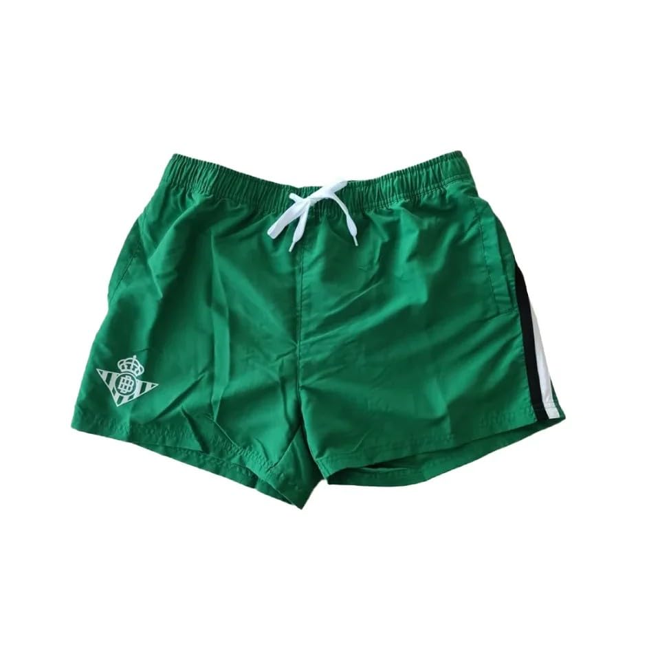 Bañador Real Betis verde y blanco para piscina y vacaciones de verano con bolsillos