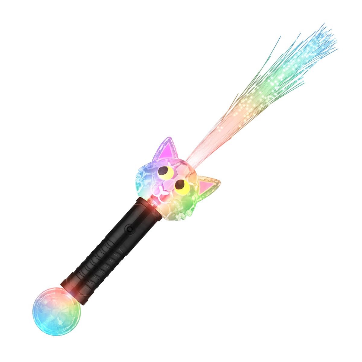 FlashingBlinkyLights Light Up Fiber Optic Kitty Cat Party Wand