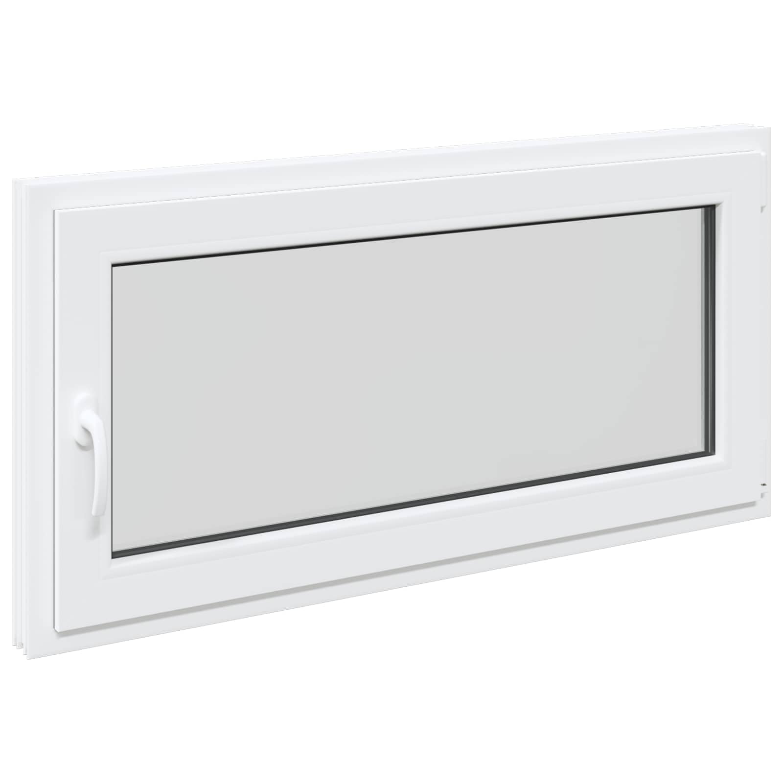 vidaXL Finestra per Soffitta RISOR 120 x 60 cm PVC e Vetro Bianco, Solaio, Isolamento Termico Moderno, Finestre Energy Efficient, Fissaggi in Vetro PVC Silenziati