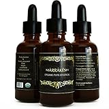 Certified ORGANIC Argan Oil For Face, Hair, Skin, Beard, Cuticles & Nails - USDA Organic - 100% Raw Extra Virgin Argan Oil of Morocco - Cold pressed & Unrefined - Bottle With Dropper (4 FL OZ)